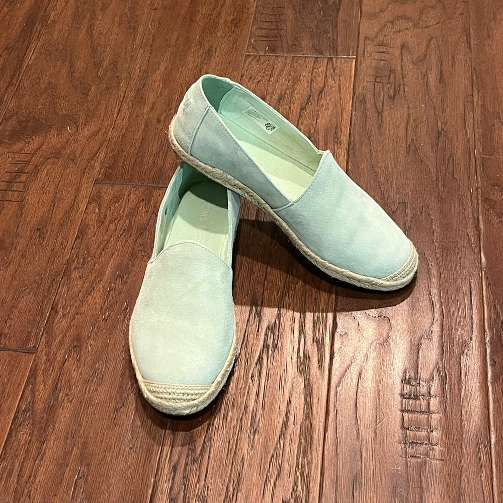 Toms Mint Green Espadrilles Slip-On Shoes